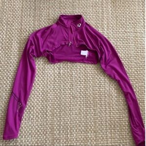 Cute purple cropped zip up